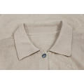 Cashmere Shirt with Small Turn Over Tie Button